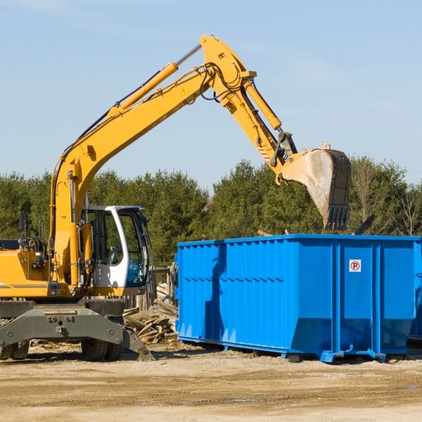 what size residential dumpster rentals are available in Thornton TX